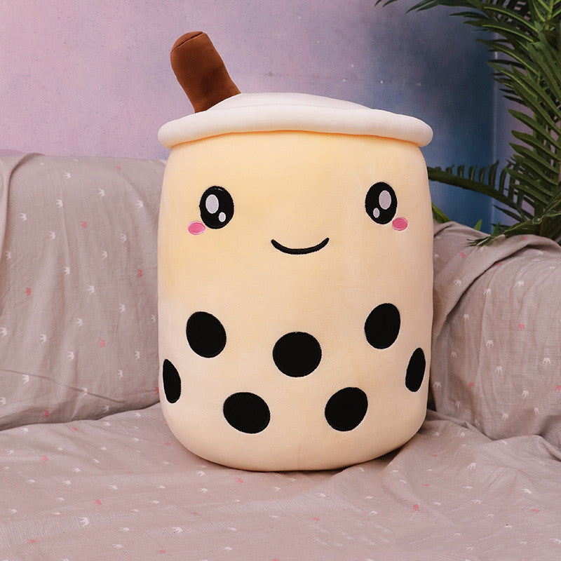 Boba Tea Plush Pillow Cushion - Soft Bubble Tea Stuffed Toy