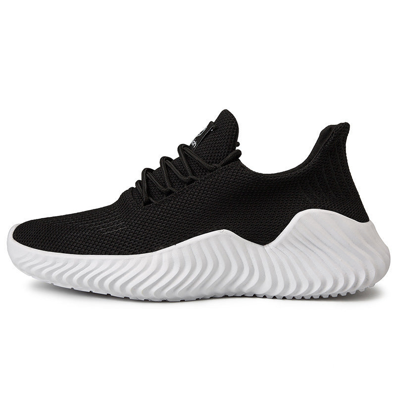 Men's Flying Weave Leisure Trainers – All-Season Breathable Casual Shoes