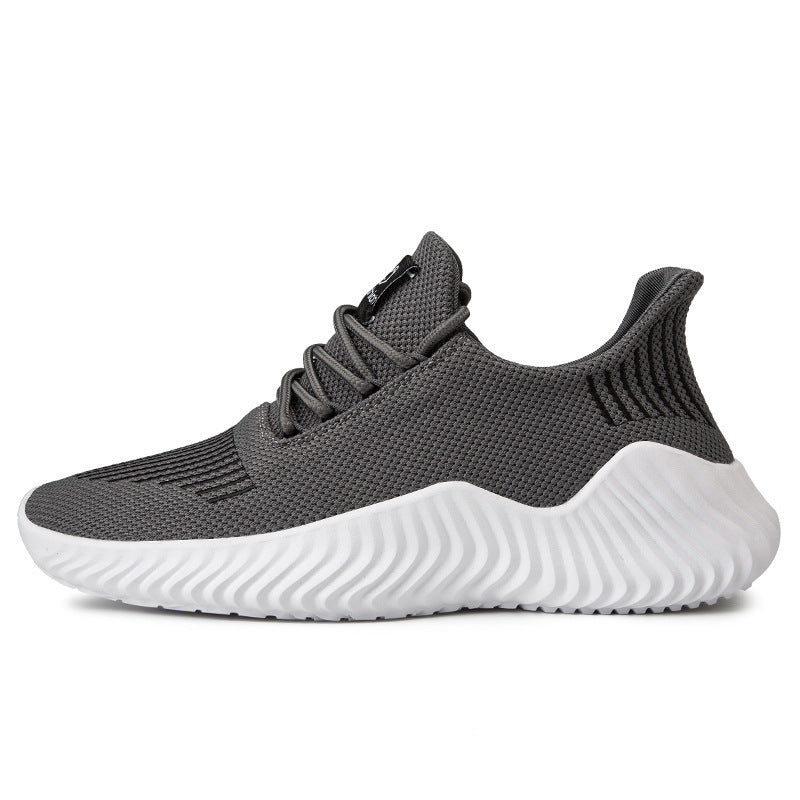 Men's Flying Weave Leisure Trainers – All-Season Breathable Casual Shoes