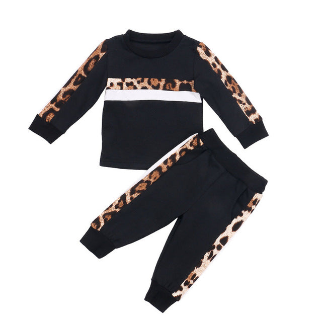Girls Autumn Winter Clothing Set | Sizes 12M–5 Years | Black, Pink, White