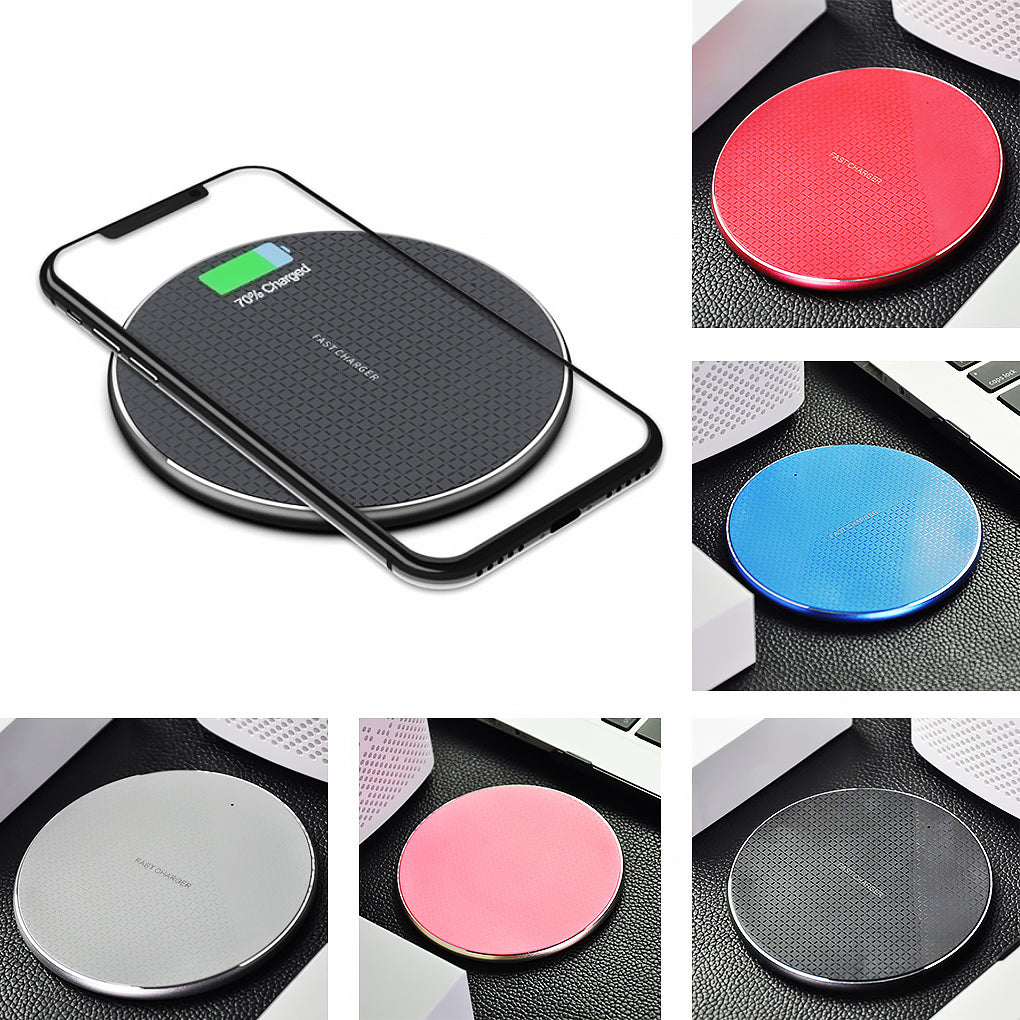 10W Round Metal Grid Wireless Charger | Fast Charging Pad
