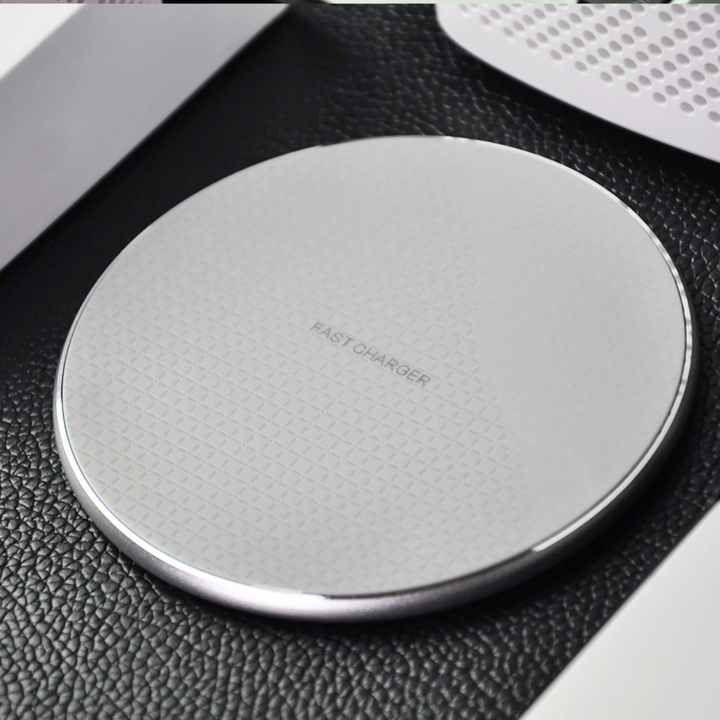 10W Round Metal Grid Wireless Charger | Fast Charging Pad