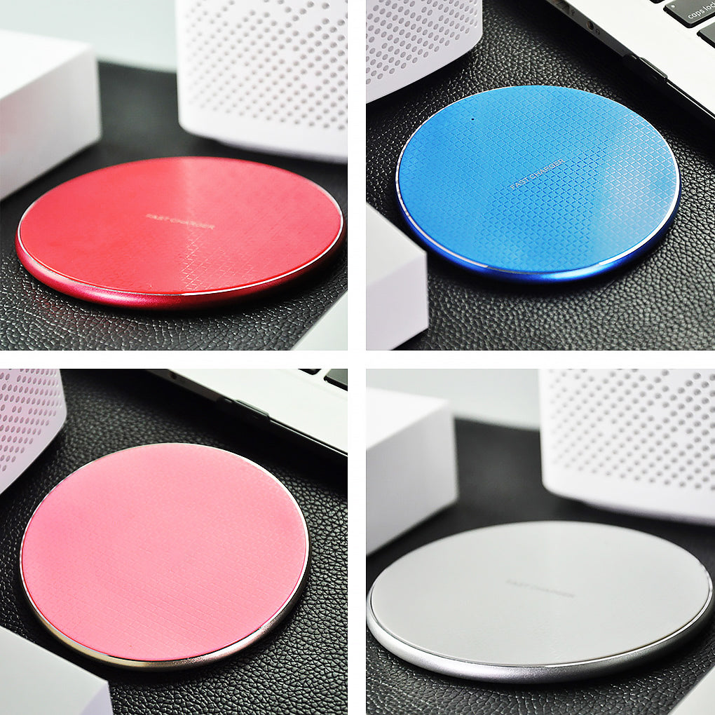 10W Round Metal Grid Wireless Charger | Fast Charging Pad