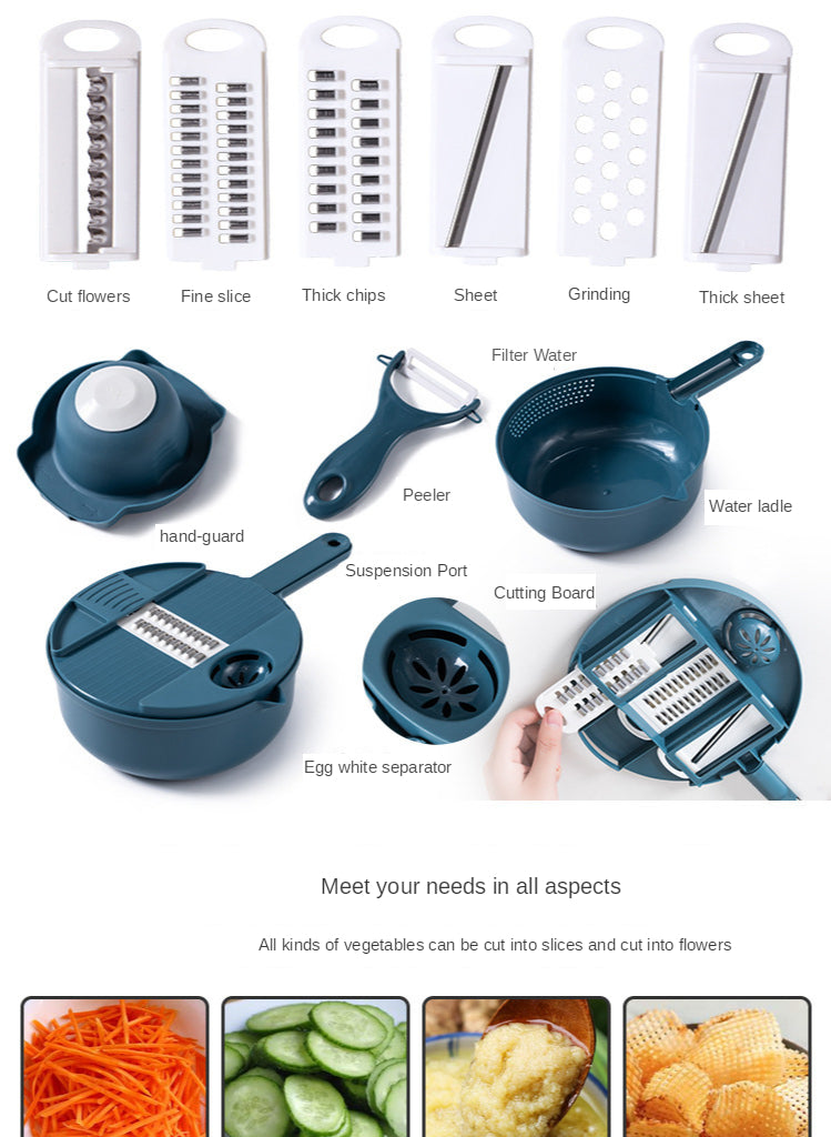 Multifunctional Vegetable Slicer & Shredder – Stainless Steel Blade