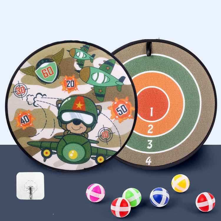 Spot Wholesale Children's Sticky Ball Dart Board Cartoon Fun Dart Board Plus Velvet A Variety Of Creative Cartoon