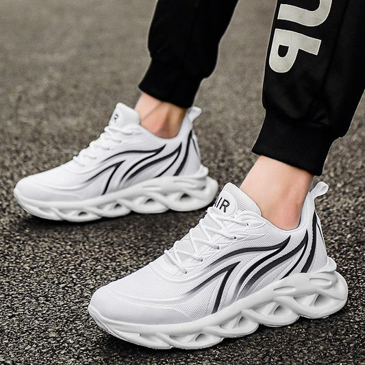 Men's Korean-Style Outdoor Casual Shoes – Breathable Mesh Rubber Sole Trainers
