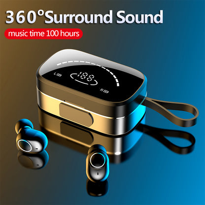 TWS Bluetooth 5.0 Earbuds with Power Bank Charging Case | Black & Blue