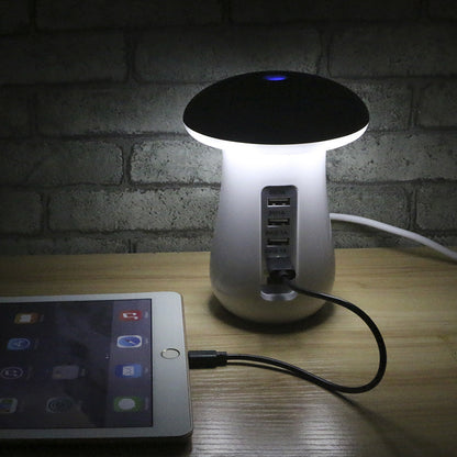 2-in-1 Mushroom LED Desk Lamp with USB Charging Dock QC 3.0