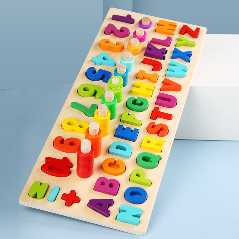 Wooden Number & Letter Learning Board Montessori Toy Ages 3+ - JParker Collections