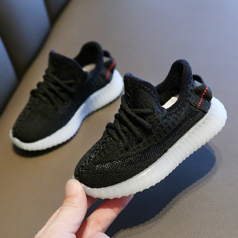 Kids' Breathable Knit Trainers – Non-Slip Casual Sneakers