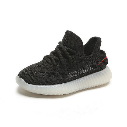 Kids' Breathable Knit Trainers – Non-Slip Casual Sneakers