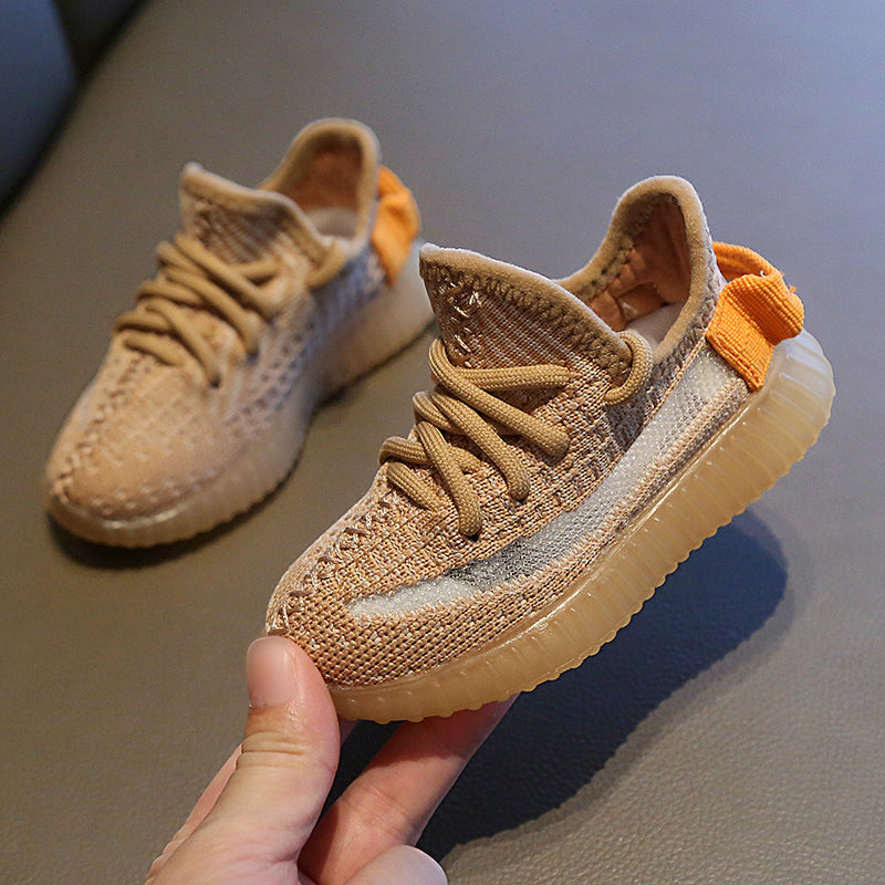 Kids' Breathable Knit Trainers – Non-Slip Casual Sneakers