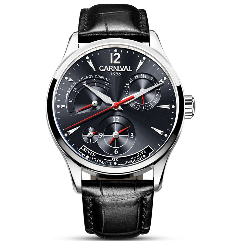 Men’s Automatic Mechanical Watch – Sapphire Crystal, Stainless Steel, 30M