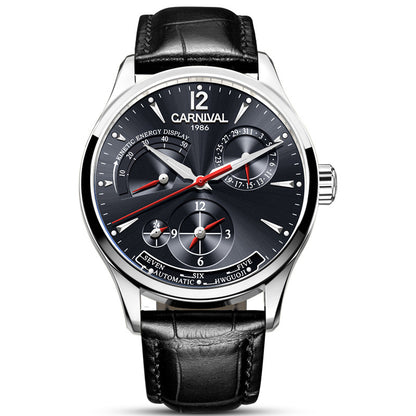 Men’s Automatic Mechanical Watch – Sapphire Crystal, Stainless Steel, 30M