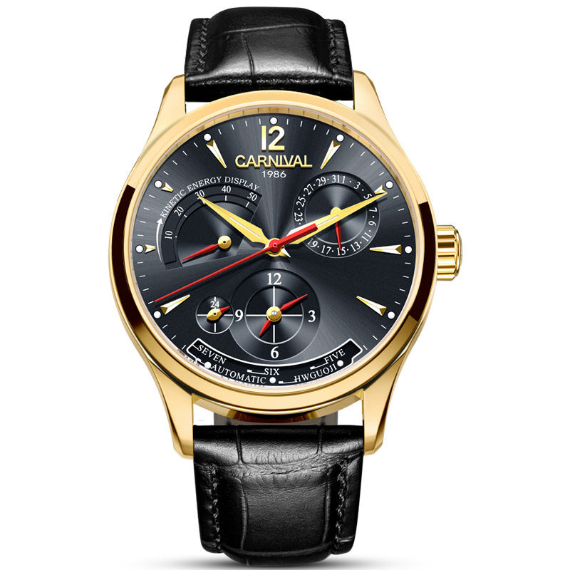 Men’s Automatic Mechanical Watch – Sapphire Crystal, Stainless Steel, 30M
