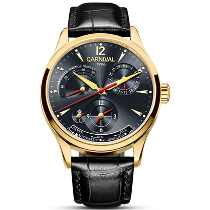 Men’s Automatic Mechanical Watch – Sapphire Crystal, Stainless Steel, 30M