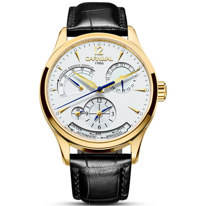 Men’s Automatic Mechanical Watch – Sapphire Crystal, Stainless Steel, 30M