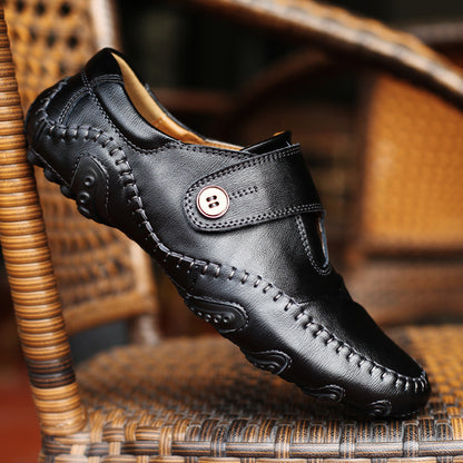 Men's Microfiber Leather Lace-Up Casual Shoes | Black & Brown | EU 38-46