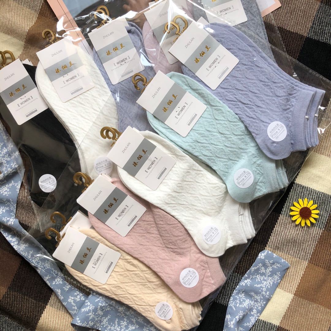 Men’s Japanese Diamond Print Boat Socks 10-Pair Pack 16 Colours
