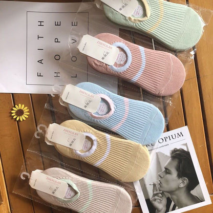 Men’s Japanese Diamond Print Boat Socks 10-Pair Pack 16 Colours