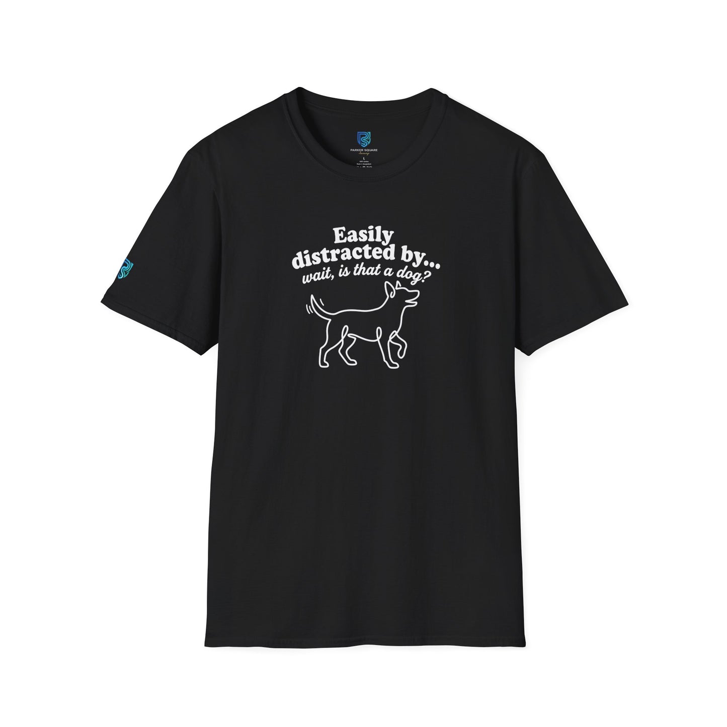 'Easily Distracted By…wait, is that a dog?' Cartoon Dog Graphic Tee