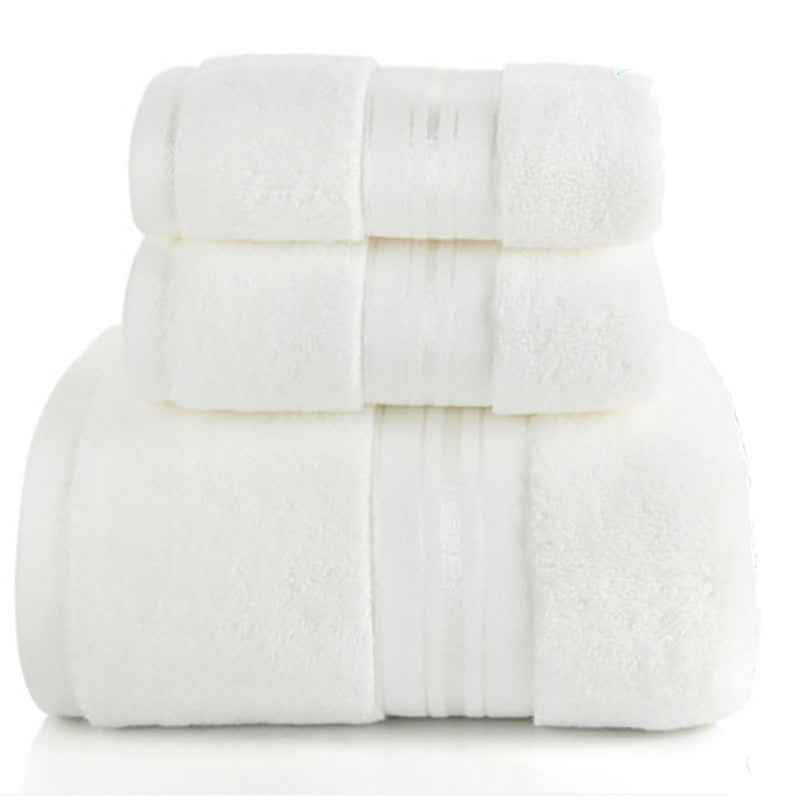 100% Cotton Towel Set – Bath Towel & Hand Towel Bundle (3-Piece)