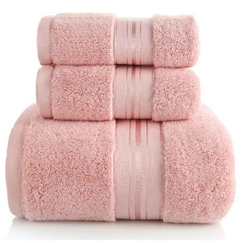 100% Cotton Towel Set – Bath Towel & Hand Towel Bundle (3-Piece)