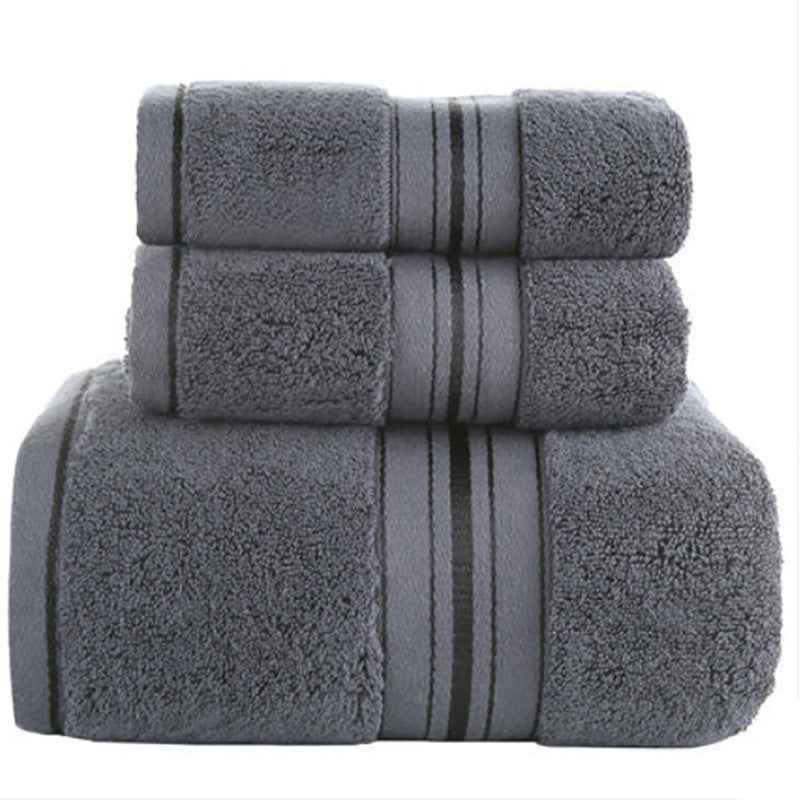 100% Cotton Towel Set – Bath Towel & Hand Towel Bundle (3-Piece)