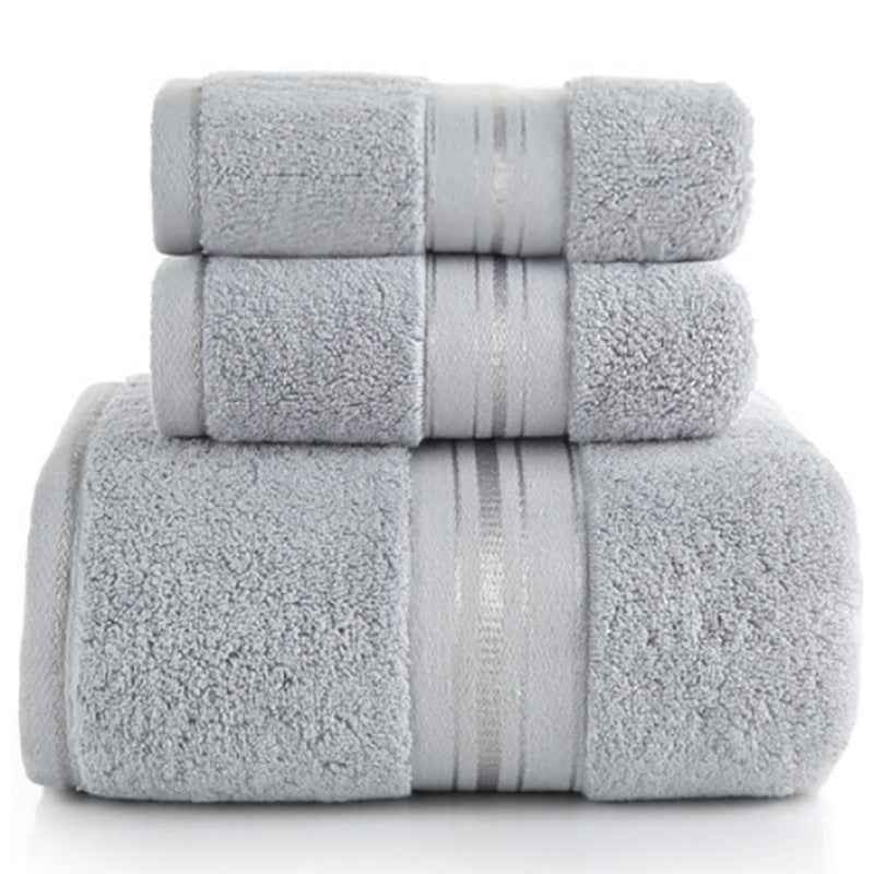 100% Cotton Towel Set – Bath Towel & Hand Towel Bundle (3-Piece)