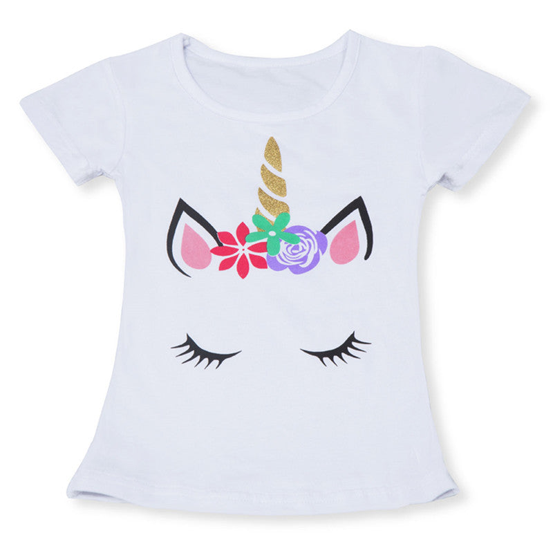 Kids Cotton Cartoon Short Sleeve T-Shirt – 15 Designs