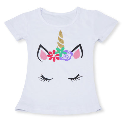 Kids Cotton Cartoon Short Sleeve T-Shirt – 15 Designs