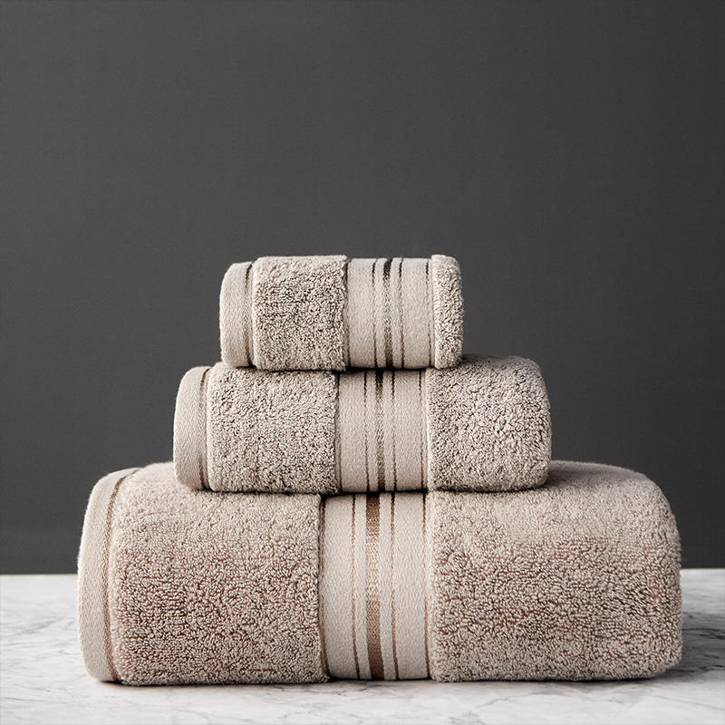 Thick Cotton Bath Towel Set | Floral Print 3-Piece Bundle
