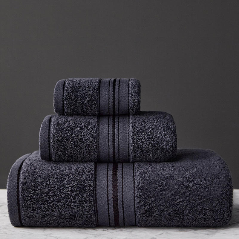 Thick Cotton Bath Towel Set | Floral Print 3-Piece Bundle