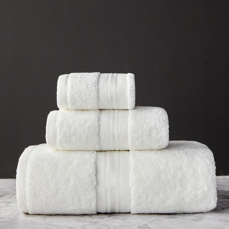 Thick Cotton Bath Towel Set | Floral Print 3-Piece Bundle