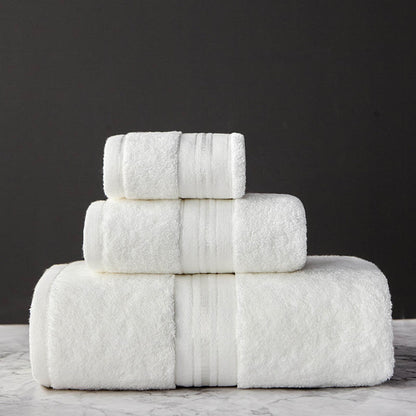 Thick Cotton Bath Towel Set | Floral Print 3-Piece Bundle