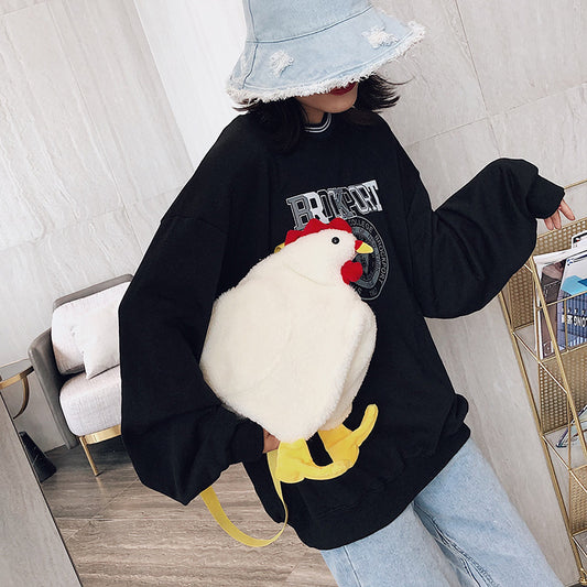 Cute Cartoon Plush Shoulder Bag – Women’s & Girls’ Mini Messenger Bag