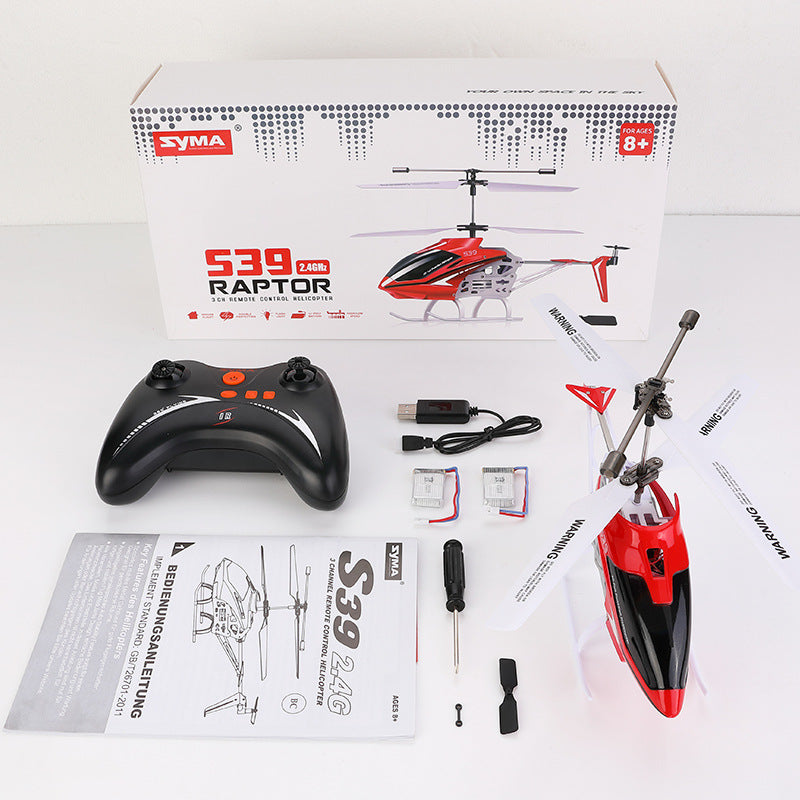 3-Channel Alloy RC Helicopter - Indoor LED Remote Control