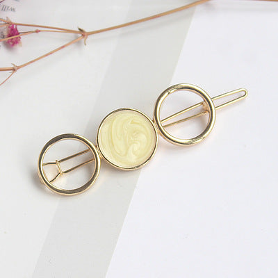 Geometric Opal Crystal Hairpin – Korean Style Silver-Plated | 4 Colours
