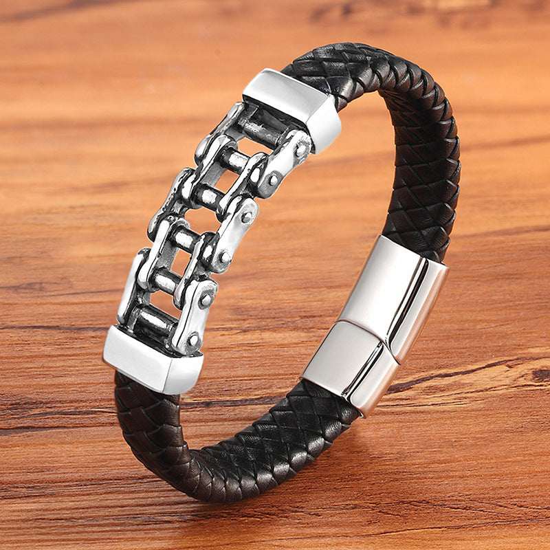 Titanium Steel U-Shape Bracelet | Black, Gold & Steel