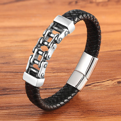 Titanium Steel U-Shape Bracelet | Black, Gold & Steel
