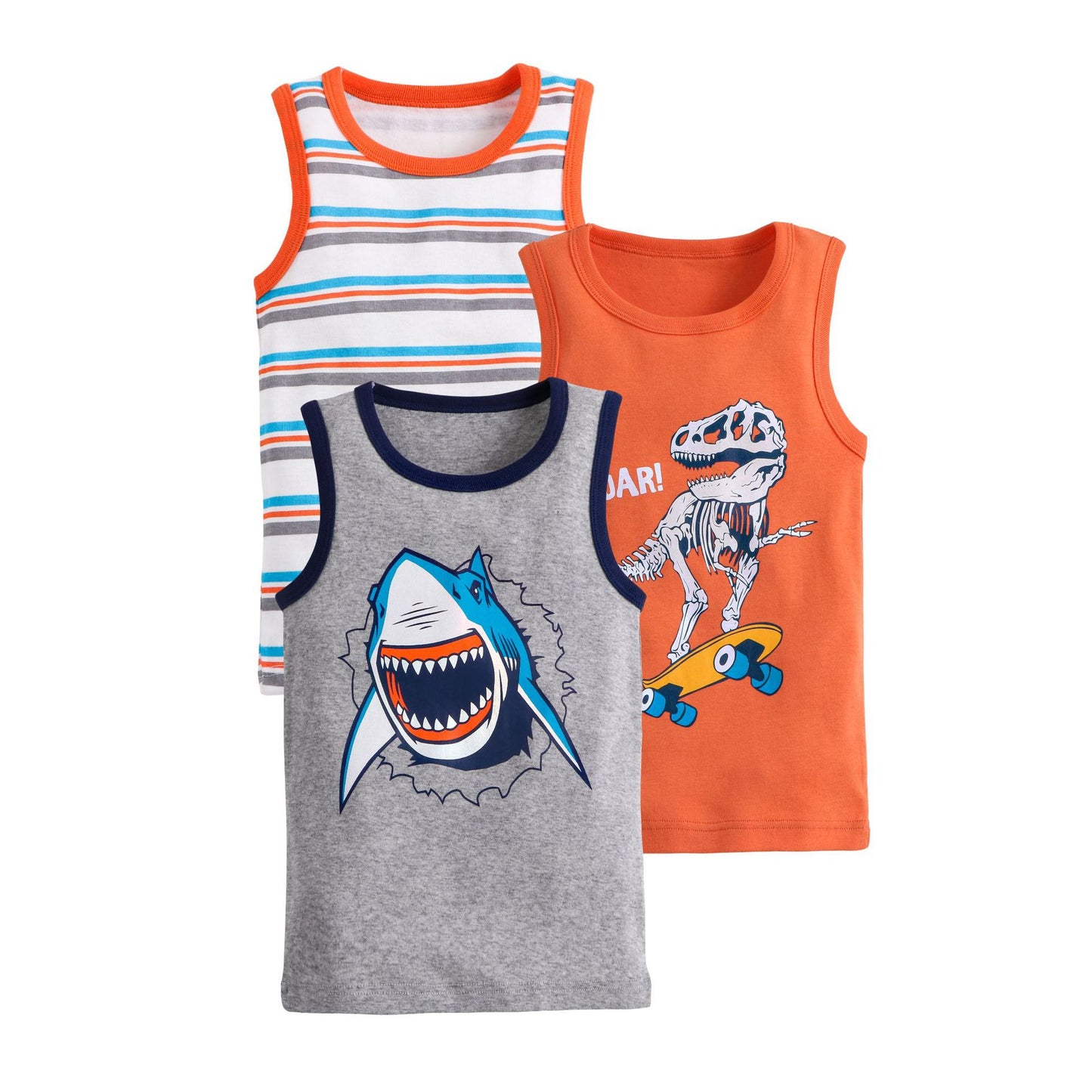 Children's Cartoon Print Knitted Vest | 100% Cotton, Unisex