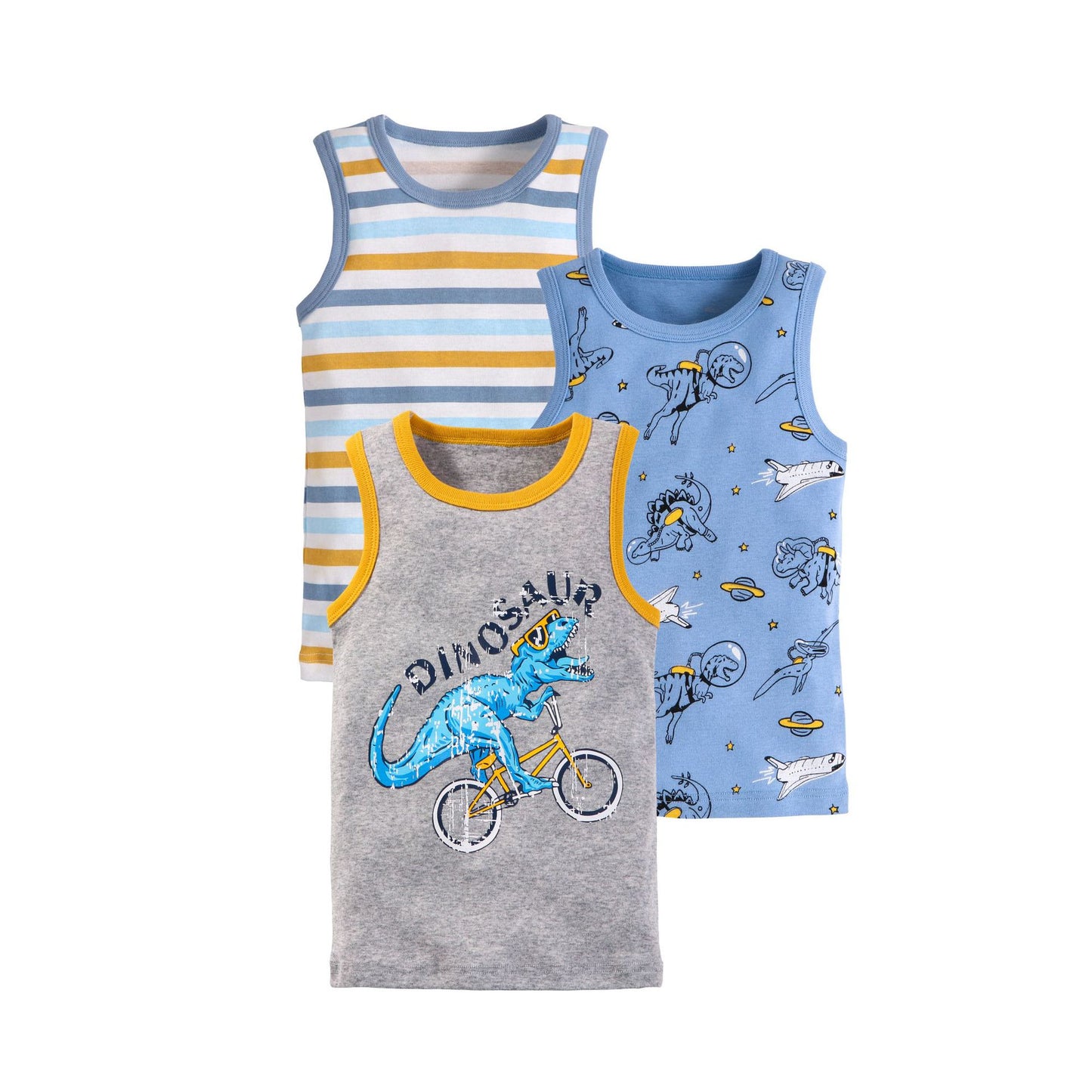 Children's Cartoon Print Knitted Vest | 100% Cotton, Unisex