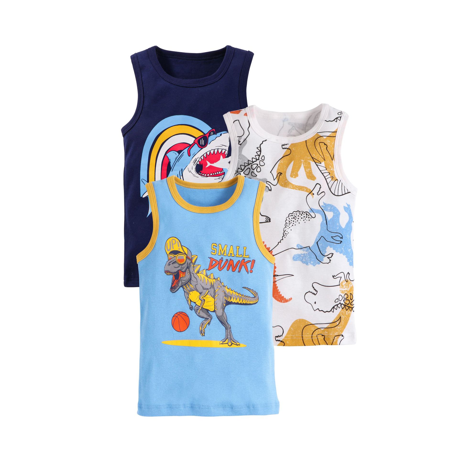 Children's Cartoon Print Knitted Vest | 100% Cotton, Unisex