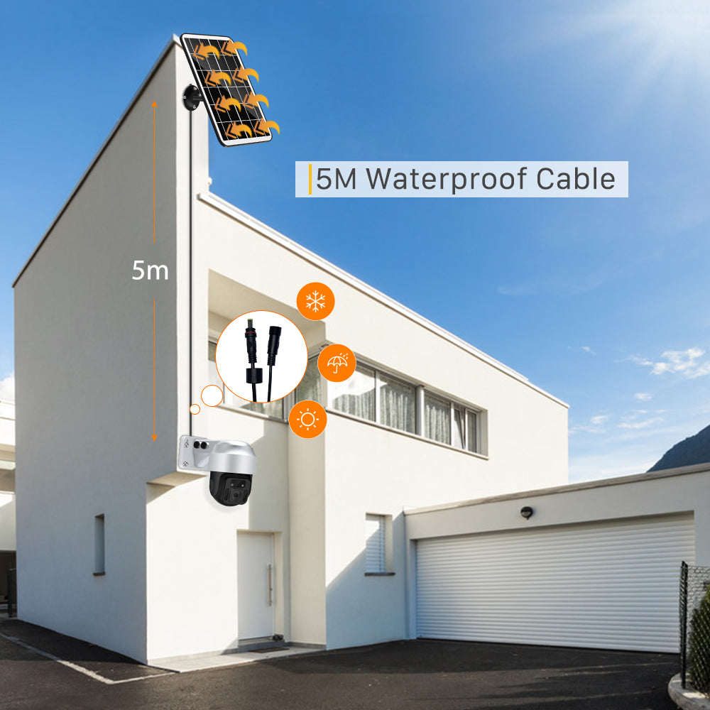 Solar Powered Outdoor WiFi / 4G Dome Security Camera 1080P