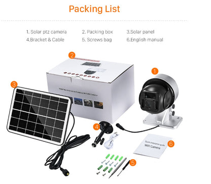 Solar Powered Outdoor WiFi / 4G Dome Security Camera 1080P