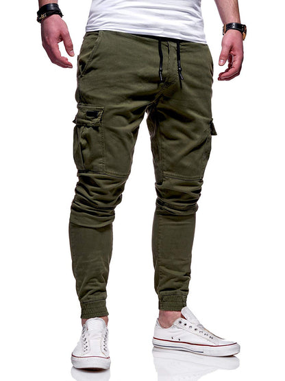 Men's Cotton Multi-Pocket Sweatpants – Loose Fit Casual Trousers