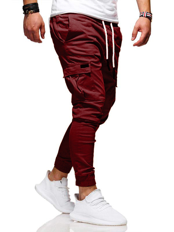 Men's Cotton Multi-Pocket Sweatpants – Loose Fit Casual Trousers
