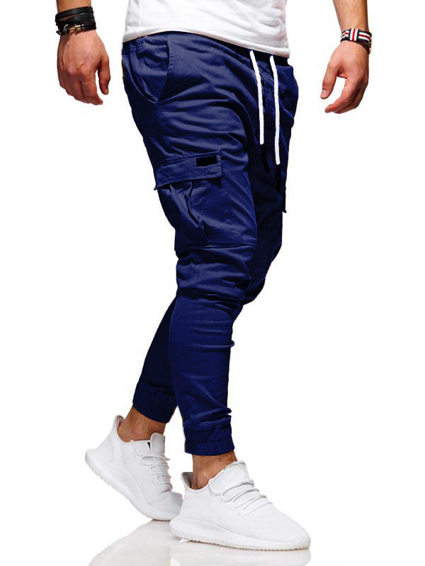 Men's Cotton Multi-Pocket Sweatpants – Loose Fit Casual Trousers