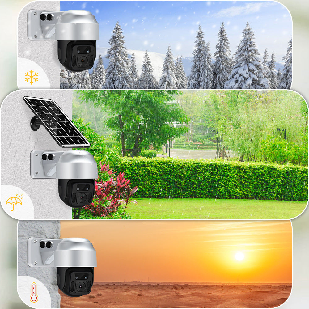 Solar Powered Outdoor WiFi / 4G Dome Security Camera 1080P