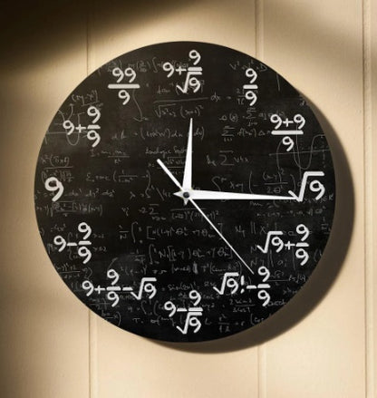 Retro Math Wall Clock | Silent Sweep